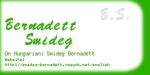 bernadett smideg business card
